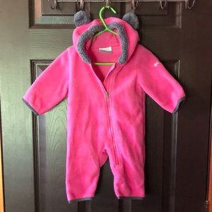 Fleece hooded  bodysuit